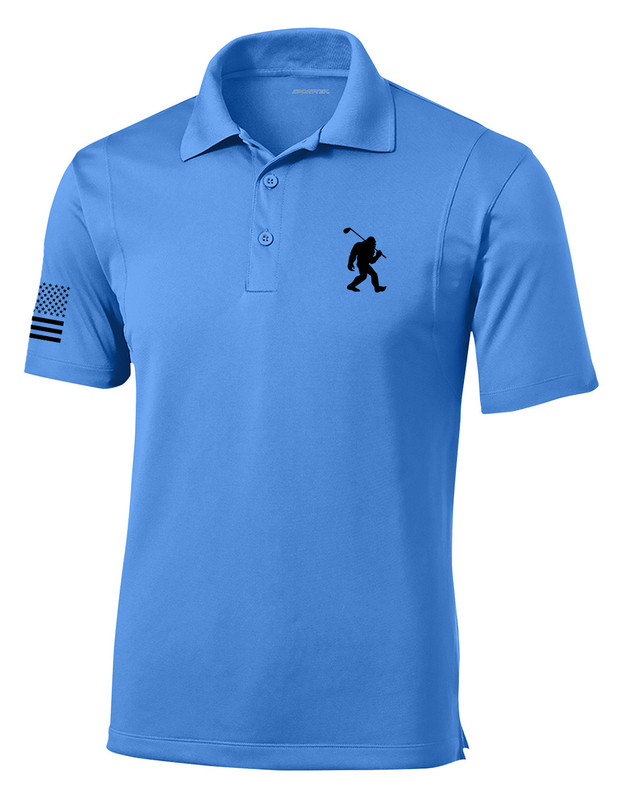Trenz Shirt Company Bigfoot Golf Funny Embroidered Golf Polo